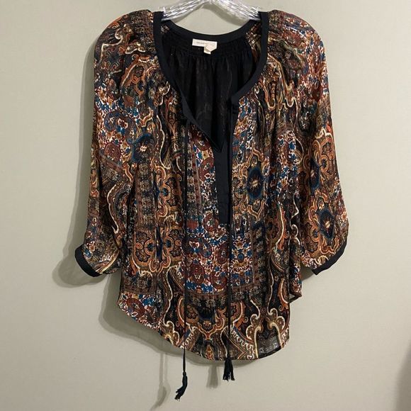 ANTHROPOLOGIE Meadow Rue Marya Peasant Blouse XS - Picture 3 of 5